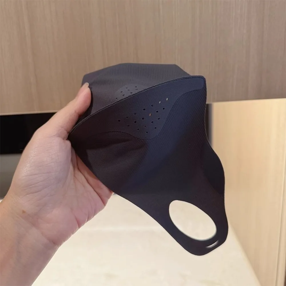 New Breathable Ice Silk Mask Anti-UV Dustproof Sunscreen Mask Washable Face Veil Gift
