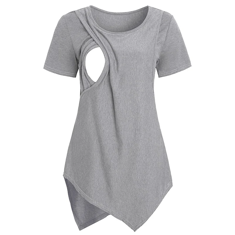 Short-Sleeve Casual Soft Maternity Nursing T-shirt