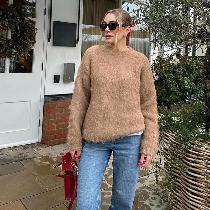 Fashion Burgundy Red Double Breasted Overcoat Women Lace Up Loose Lapel Pockets Long Sleeve Coat New High Street Outerwear