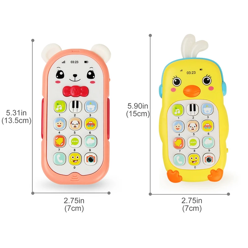 Plastic Baby Toy For Above 1 Year Old Baby Electronic Musical Phone Toy Baby Phone Mobile Phone Toy Learning Musical Toy 4