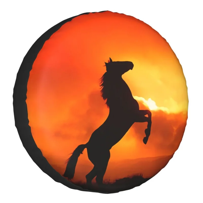 

Horse Animal Spare Wheel Tire Cover Case Bag Pouch for Jeep Honda Dust-Proof Vehicle Accessories 14" 15" 16" 17"