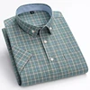 100% Cotton Oxford Men's Shirt Short Sleeve New High Quality Business Casual Fashion Men's Plus Size Shirt Formal S-7XL 2