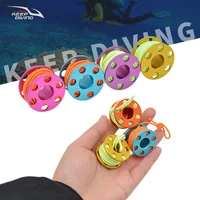 1Pcs Scuba Diving Aluminum Alloy Mini Spool Finger Reel Pendant With High-quality Nylon Ropes Souvenirs For Diving Enthusiasts 1