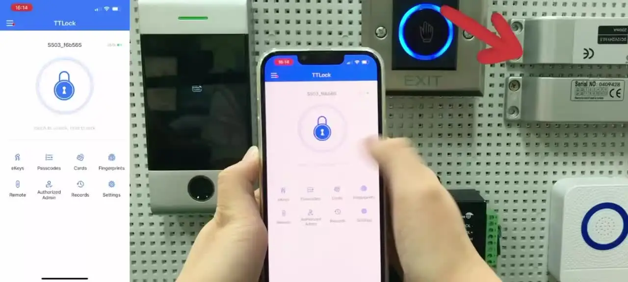 TTLOCK Bluetooth Контроллер доступа по отпечаткам пальцев Водонепроницаемый RFID IC