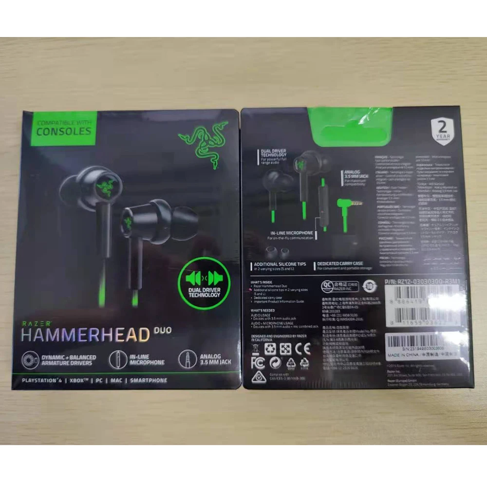 Headset for Razer Hammerhead Duo 