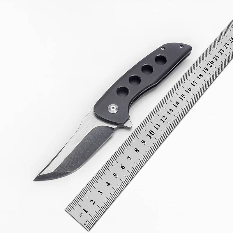 

Fashion Folding Knife Hokkaido Classic Black Titanium Handle M390 Blade Outdoor Equipment Tactical Survival Tools Pocket EDC