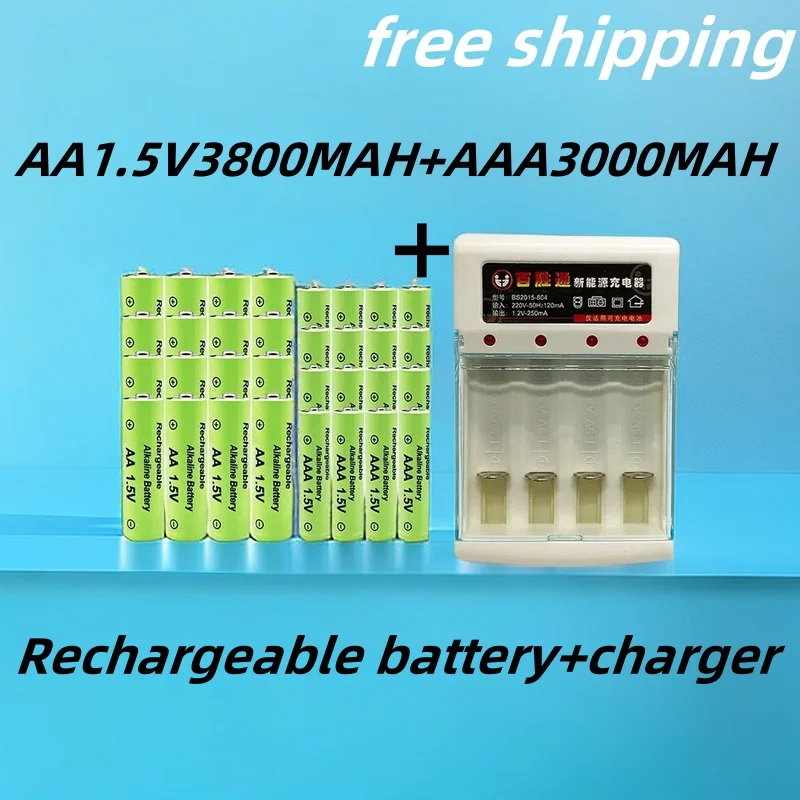 

A battery cell 1.5VAA 3800mAh+AAA 3000mAh can be used to charge clocks, mice, toys, cycle charging+free delivery