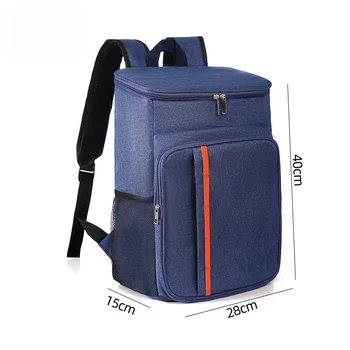 Double Shoulder Insulated Bag Large Capacity Durable Outdoor Picnic Camping Sports Backpack Oxford Cloth Insulated Cold Ice Bag