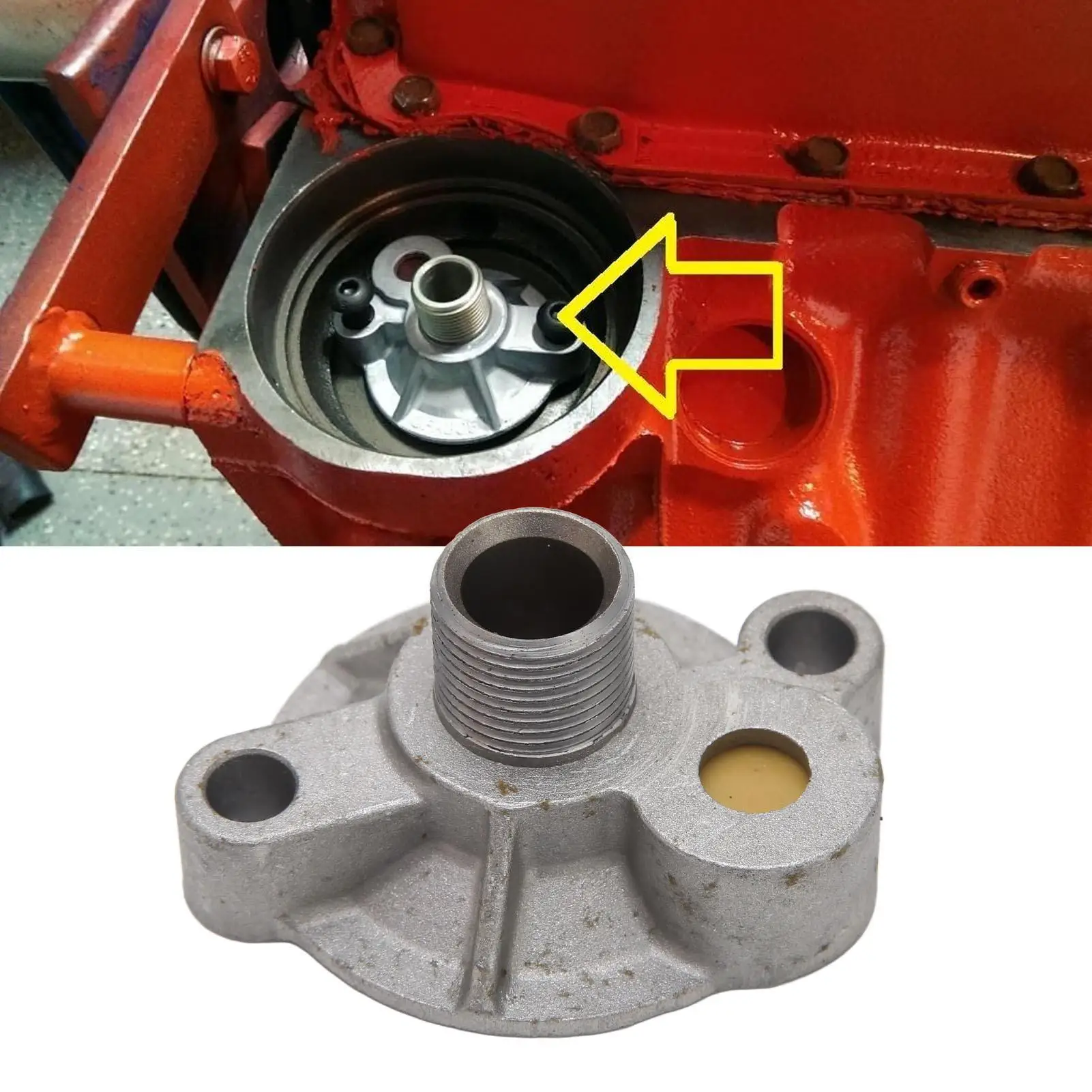 Aluminium Alloy Car Oil Filter Adapter-RSRX0926K, Sturdy & Abrasion Resistant for small Block V8 Engines