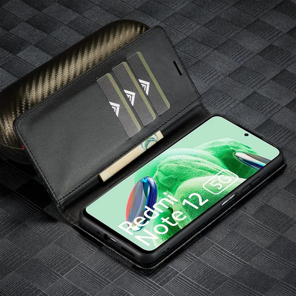 Leather Fiber Grain Flip Wallet Phone Case - Enhanced Protection and Style Cover