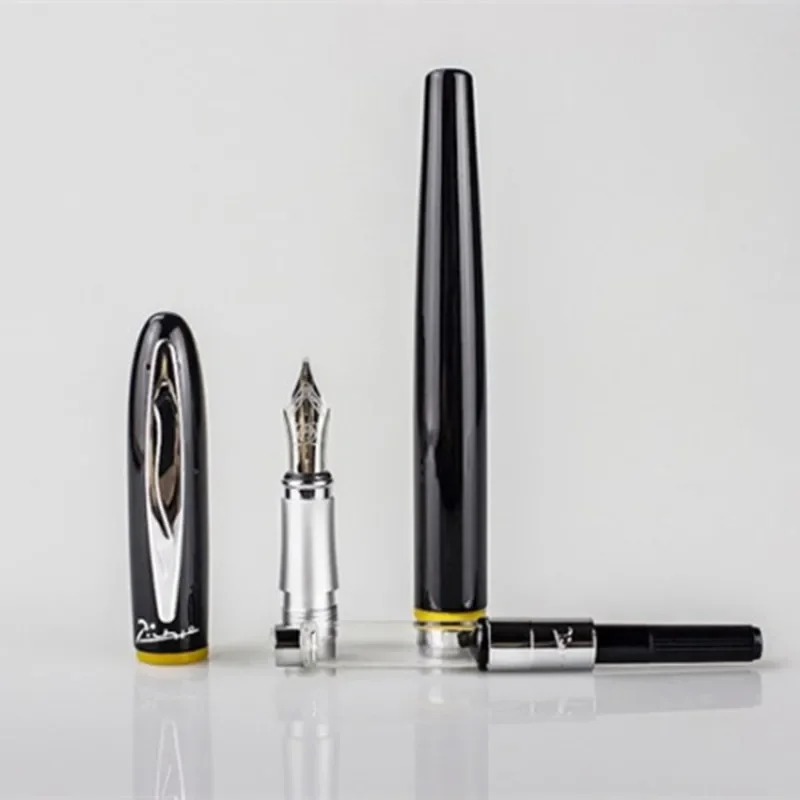Picasso pen student pen 907 Montmartre yellow and Black Iridium point fountain pen 3