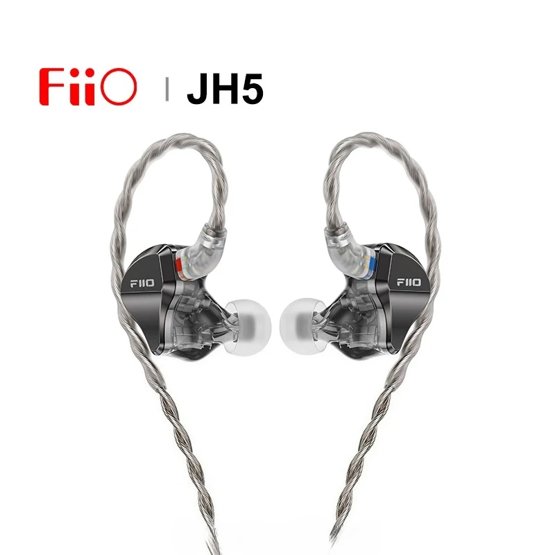FiiO JadeAudio JH5 1DD+4BA 5 Hybrid Drivers In-Ear Earphone Hi-Res