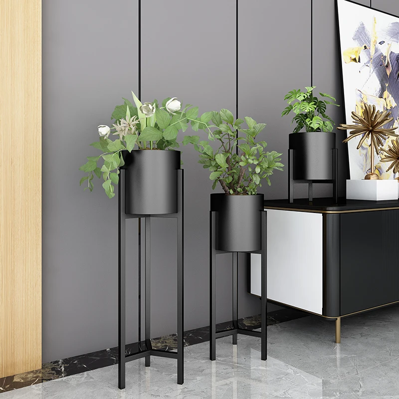 Iron Flower Stand Pots Tray Plant Shelves Planter Indoor Display Rack Storage Holder Shelf Home Balcony Garden Decoration