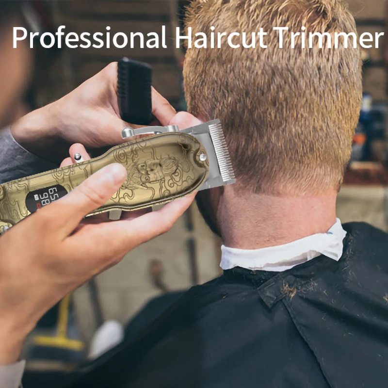 Professional Cordless Beard Trimmer Hair Clippers Set Nose Hair Trimmer for Men  Grooming Kit for Haircut Carving Shaving Trim 5