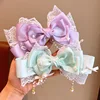 Lolita Girl Bow Hair Clips Headwear Hairpins Hair Accessories Pink Claw Hair Clip Sweetg Srtyle Kawaii Hair Accesorios Jk Clips