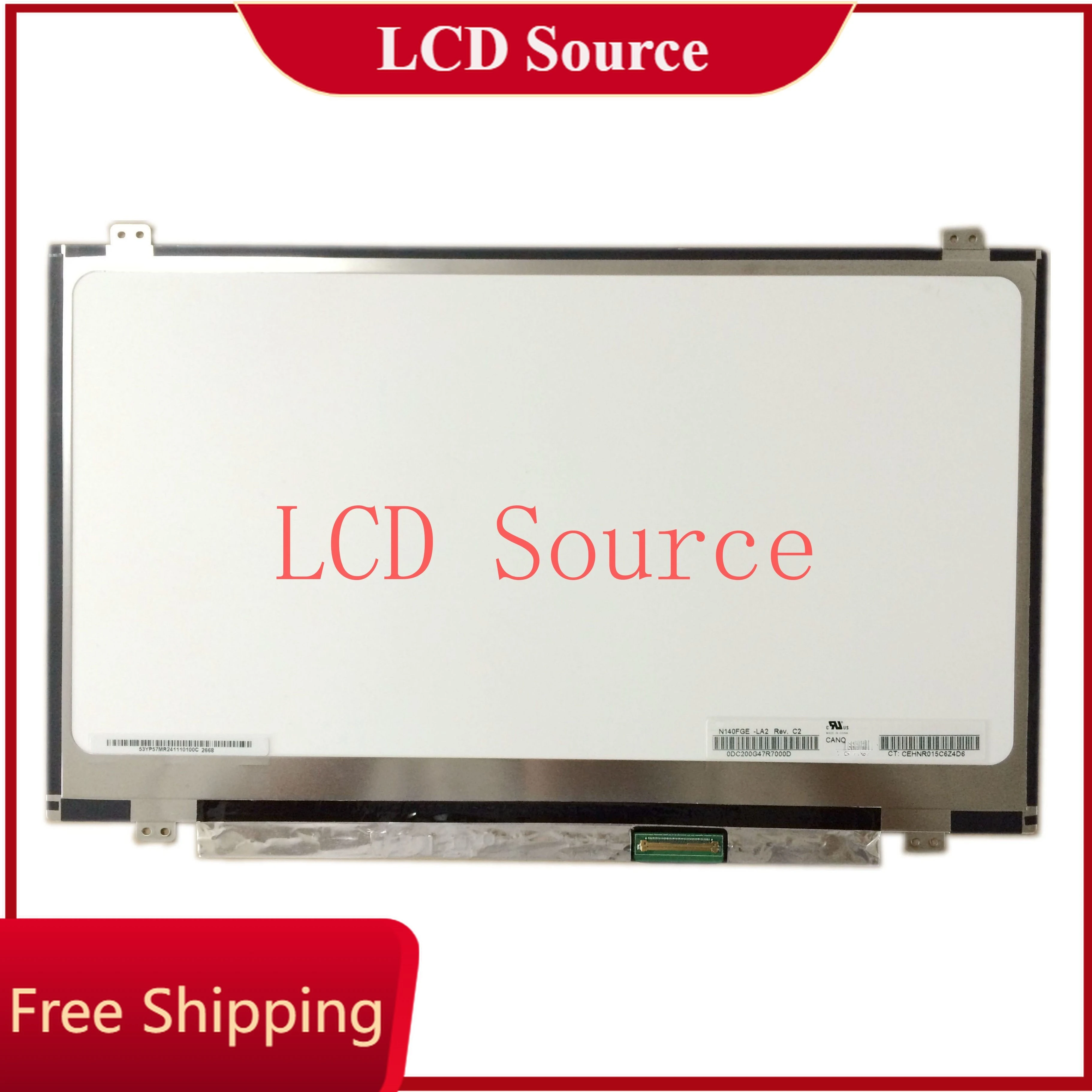 

N140FGE-LA2 REV C2 fit LTN140KT03 LP140WD2 TLC1 1600X900 40PIN Slim B140RW02 V.0 V.1 V.2
