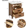 24" Bathroom Vanity with Sink,Bathroom Vanity with a Tip-Out Drawer and Two Pull- Out Drawers, Freestanding Single Sink , Wood 2