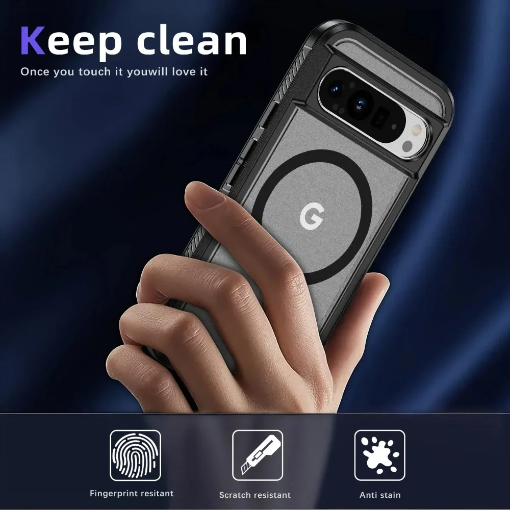 Hybrid Rugged Armor Shockproof Wireless Charging Matte Case - TPU+PC Fall Prevention Protective Cover