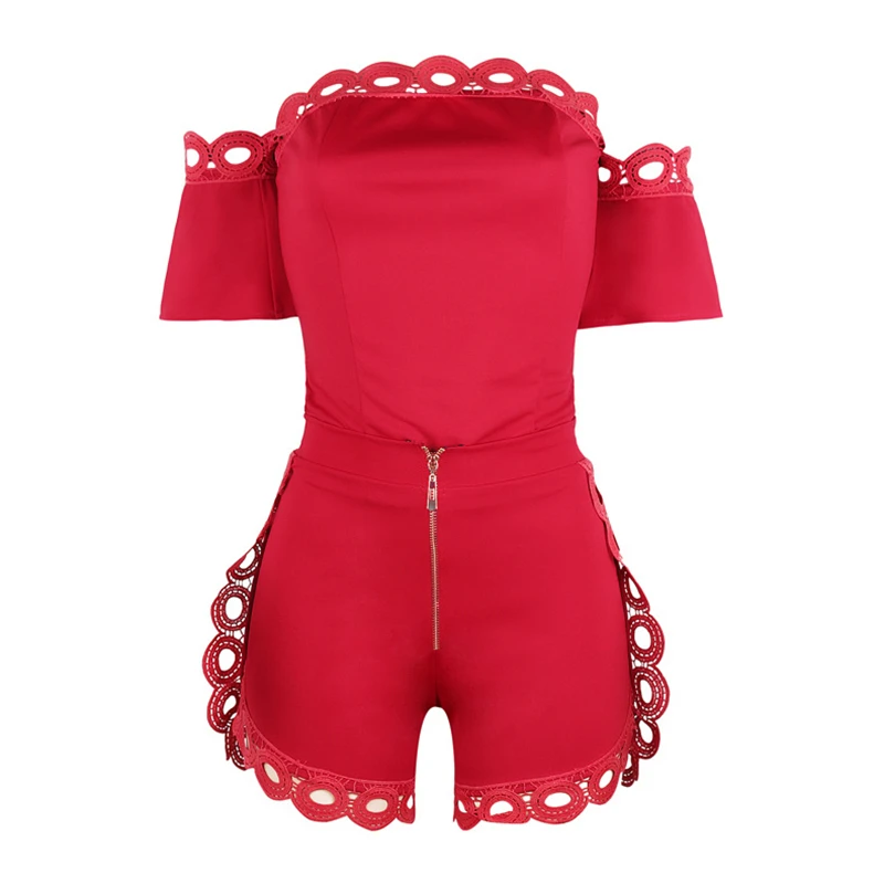 Lace Floral Off Shoulder Tracksuit Women Two Piece Set Summer Clothes Slash Neck Short Sleeve Top Shorts Suit Streetwear Outfits