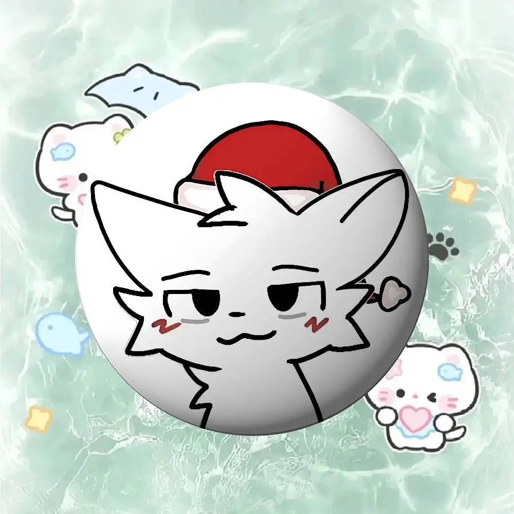 Süße B-boykisser Silly Cat Abzeichen Weißblech Soft Button Pin Brosche Metall Abzeichen Custom Schmuck Zubehör Hut Tasche Revers – Detail 17