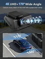 Kocam 4K UHD Dash Cam WiFi Car DVR Front and Rear Dual Lens Auto Car Camera with Night Vision 24H Parking Monitor Black Box - Image 3