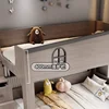 Bunk bed kids with Drawer storage loft double bed Climbing stairs full frames Queen Wooden literas de 2 camas bedroom furniture 6