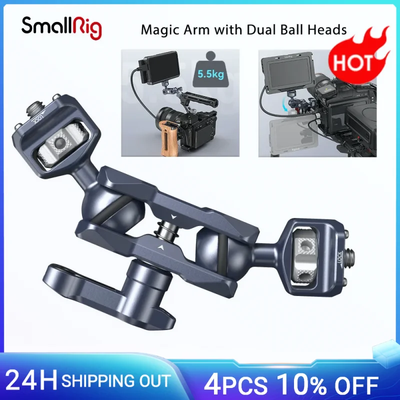 Smallriig Dupla Bola Cabeças Braço Mágico com 20 Parafusos 816 Parafuso de Localização para Montagem Câmera Monitor Led Luz Mic 3873
