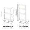 Multi-Layer Behind-The-Door Storage Cabinet Space Saving Trolley Rack for Bathroom & Kitchen Narrow Cabinet Organization 5