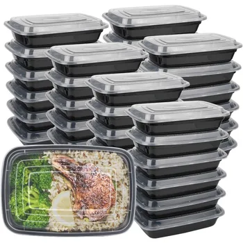 10piece TakeawayLunchBox Set Disposable Plastic Lunch Box Stackable Lunch Box Freezable BPA Free Suitable for Camping and Travel