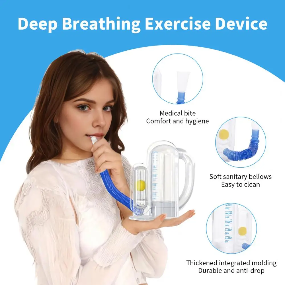 5000ML Vital Capacity Breathing Trainer Incentive Spirometer Elderly Kids Lung Breathing Exerciser Rehabilitation Trainer breathing exerciser breathing trainer