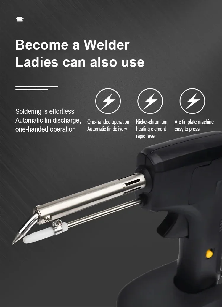 JH 80W 220V Handheld Soldering Iron Adjustable Temperature Automatic Tin Sending