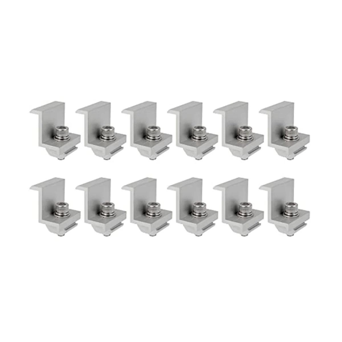 

12 Piece Solar Module Bracket End Clamp, End Clamp, Side Clamp for PV Solar Module Roof Mountings (35MM)
