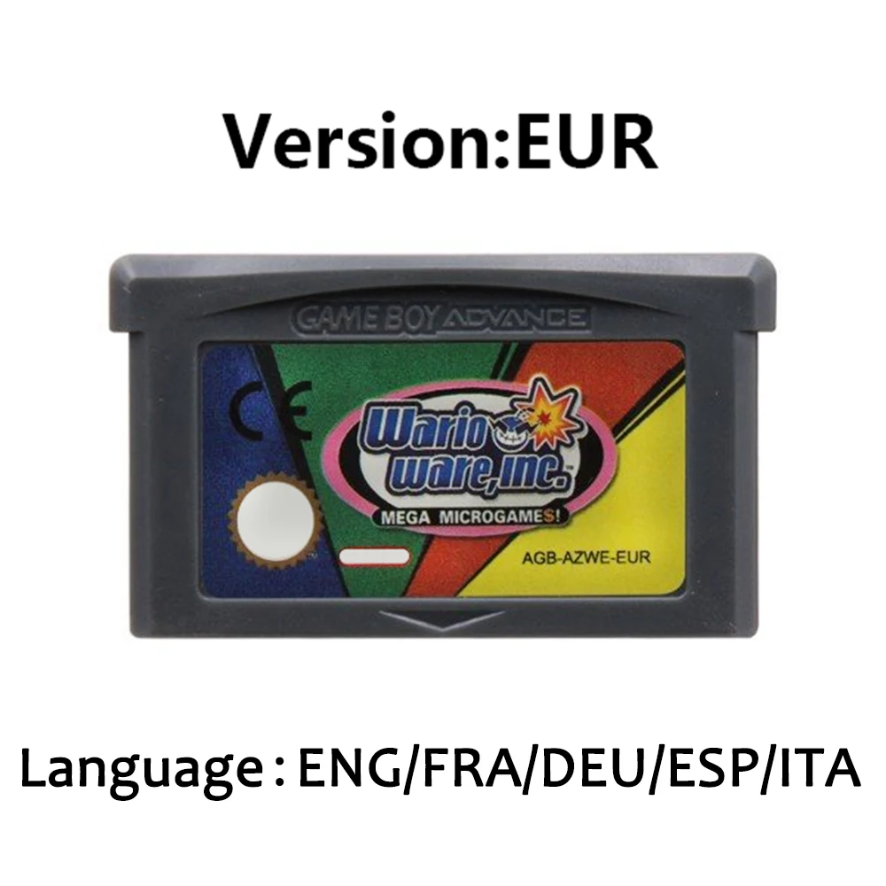 GBA Game Cartridge 32-Bit Video Game Console Card Advance Wario Land 4 Mario Kart for GBA NDS