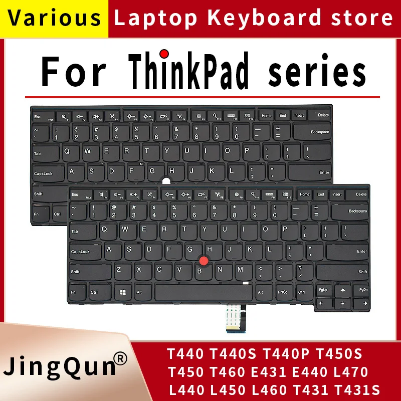 

Клавиатура с английской раскладкой для ноутбука Lenovo ThinkPad T440 T440S T440P T450 T450S T460 L440 L450 L460 L470 T431S E431