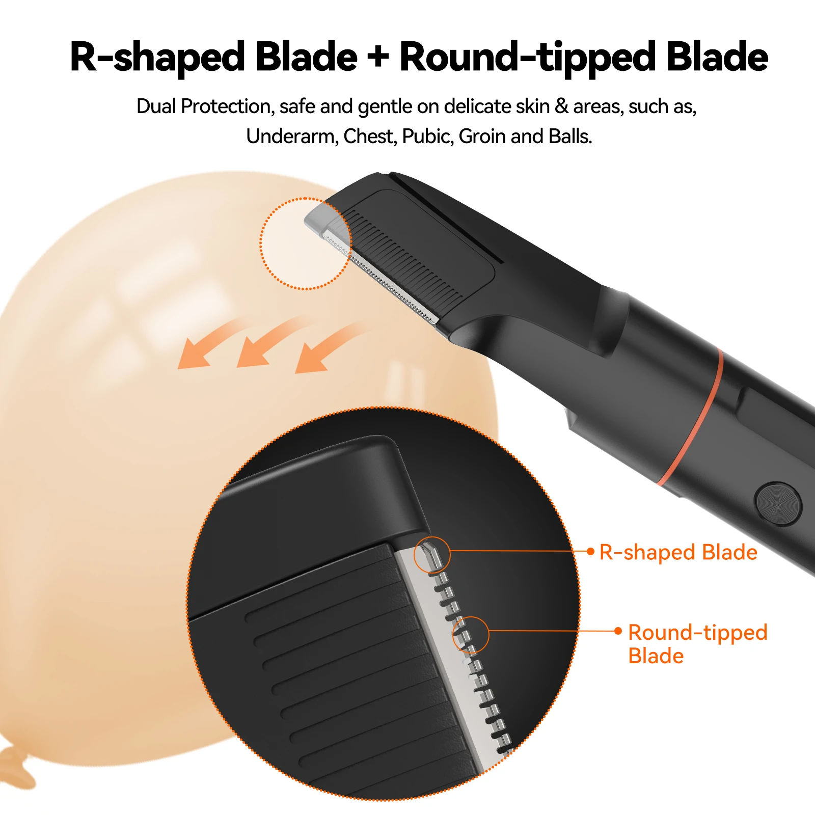 MAXGROOM 4 In 1 Body Kits Men Nose/Beard Trimmer Electric IPX6 Waterproof Groin Pubic Hair Shaver For Man_voghion.com