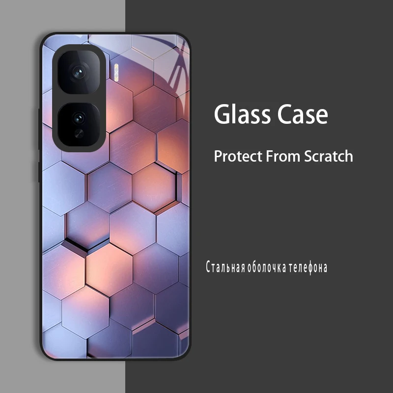 Enhanced Product Title: Premium Tempered Glass Protective Case with Hard Bumper