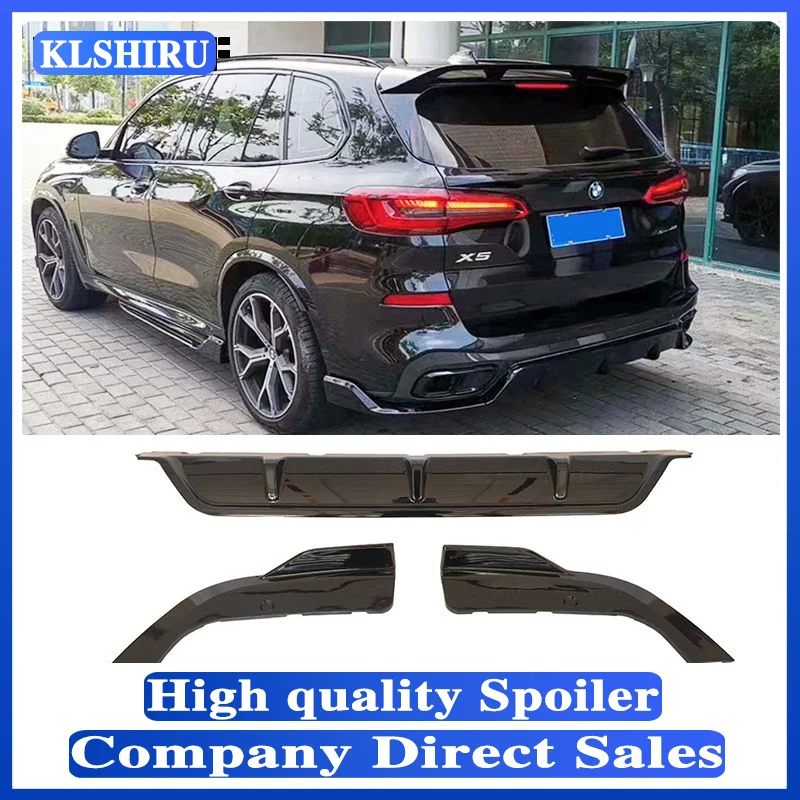 

Rear Bumper Diffuser Lip For BMW G05 X5 M Sport 2019-2020 Glossy Black Car Lower Body Kit Exhaust Guard Splitter Spoiler Plate