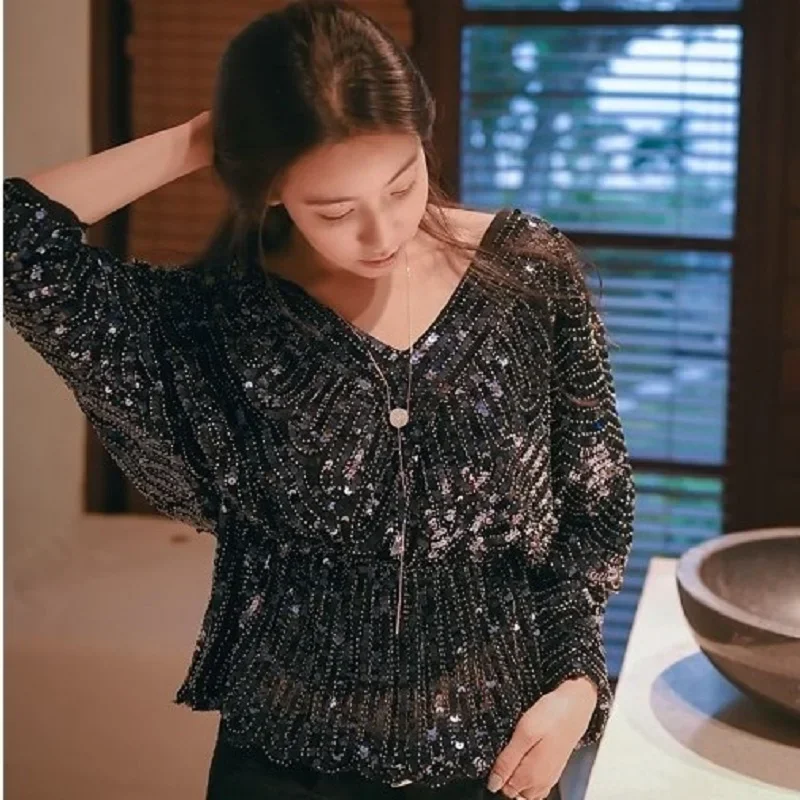 oversized sequin top