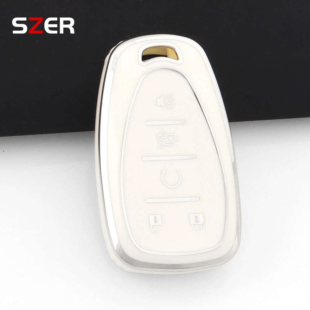 Premium TPU Car Key Case Cover with Keychain