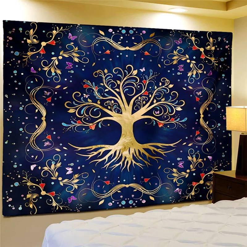 Cosmic Tree Of Life Tapestry Fantasy Big Tree Wall Cover Home Decor Origine Albero Sfondo Camera Da Letto Wall Hanging Cloth
