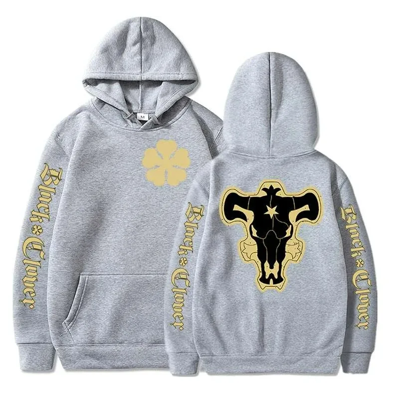 

2023 Anime Black Clover Graphic Hoodies Unisex Fashion Hooded Pullover Casual Streetwear Harajuku Sweatshirt Streetwear