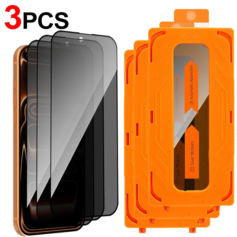 Enhanced Privacy Screen Protector - Easy Installation, Anti-Spy, Dust-Free, Tempered Glass, 9H Hardness (1/2/3 Pack)