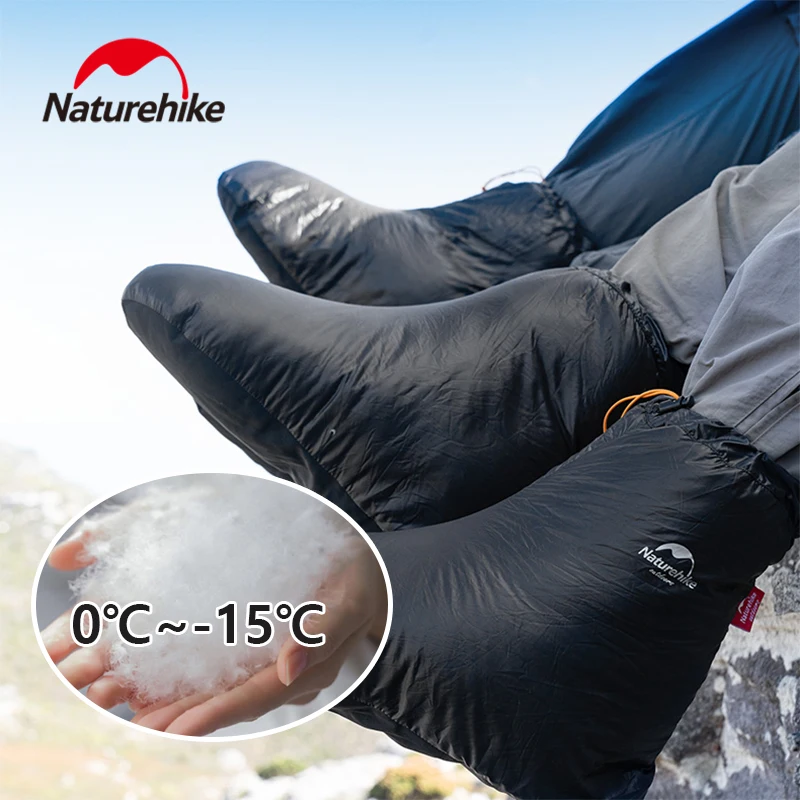Naturehike Warm Down Shoes Cover 0℃~-15℃ Winter Waterproof Camping Outdoor Duck Down Foot Cover Socks Unisex Boots