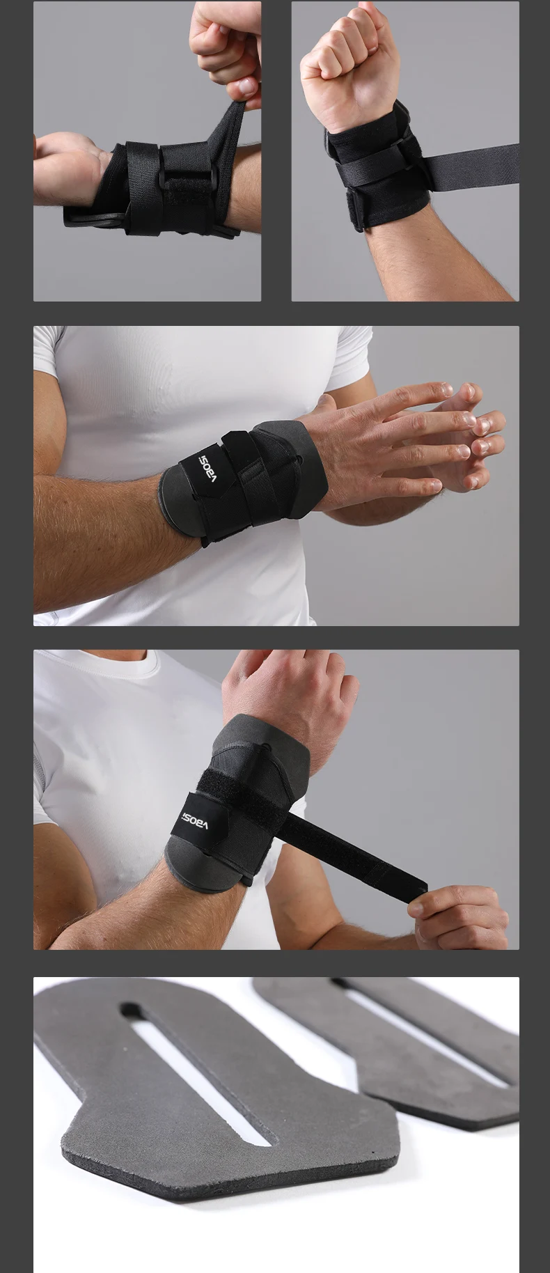 VBOSi 1-teilige Handgelenkstütze, langlebiges Design für den täglichen Gebrauch, ideal für Fußballspieler und Sportbegeisterte – Detail 6