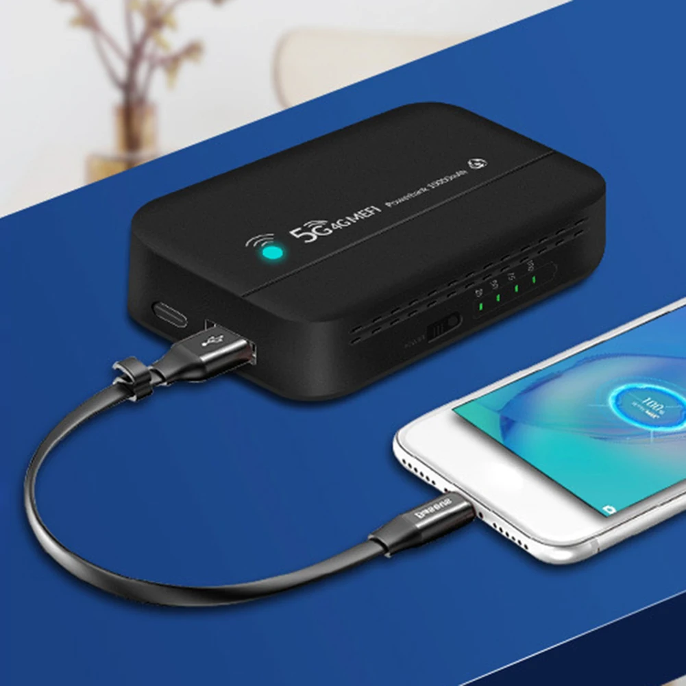 Gadgetoo Pw100 4G Power Bank Mobile Wi-Fi Hotspot 4G Pocket Wifi 10000Mah Battery Cat 4 Router