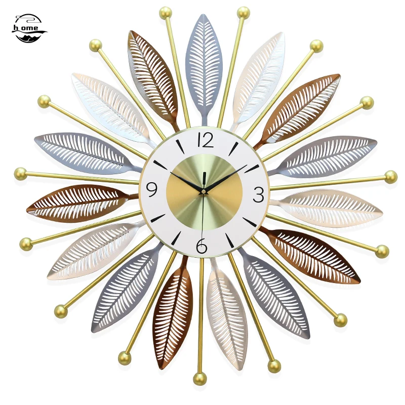 Metal Clock Round Light Luxury Nordic 3d Wall Clock 5 Metal Clock Round Light Luxury Nordic 3d Wall Clock 5