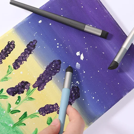 1/3Pc 아티스트 블렌딩 펜 워셔블 스케치 러빙 스펀지 브러쉬 재사용 가능한 드로잉 아트 블렌더 라이트닝 및 하이라이트 교정