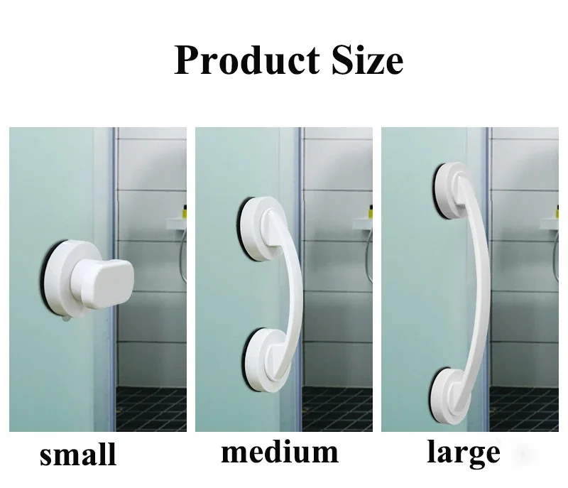 Description Picture 5 of itemAnti-slip Handrail No Drilling Shower Handle Offers Safe Grip with Suction Cup for Safety Grab in Bathroom Bathtub Glass Door