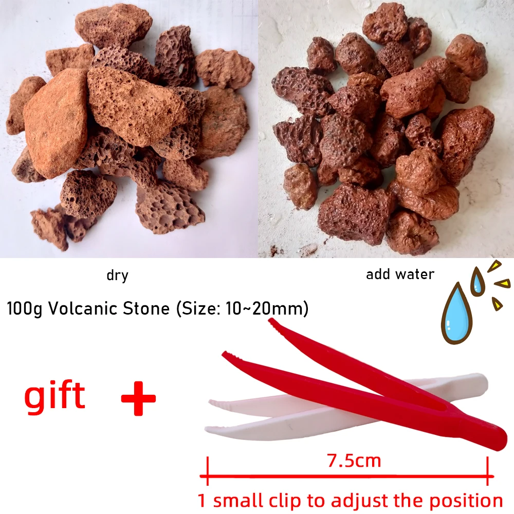 Volcanic Stone Gardening Bonsai Decoration Materials Create Ecological Environment 100g 10~20mm decorative stones