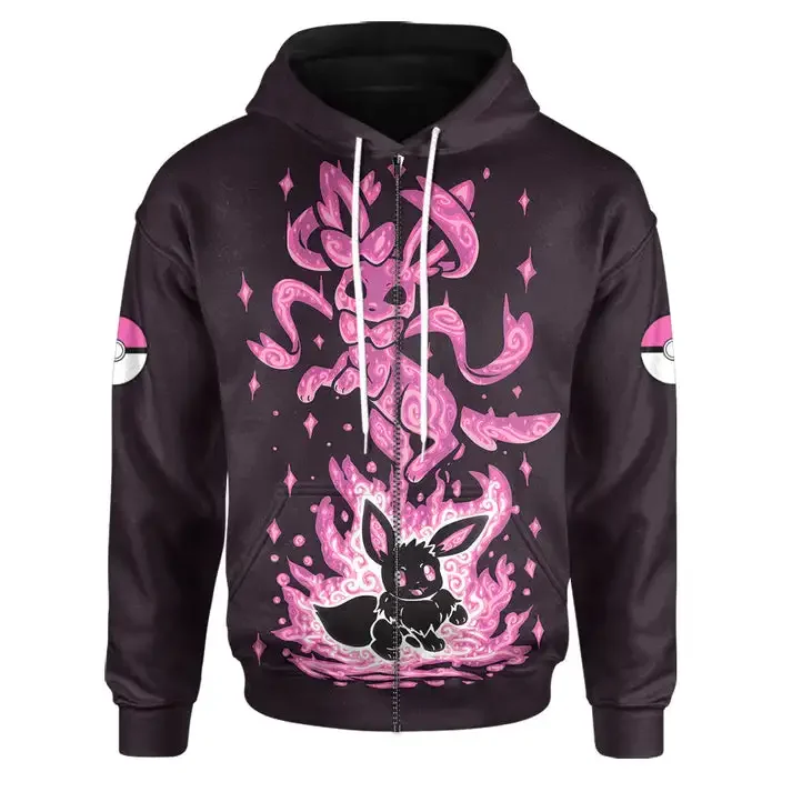 

Pokemon Sylveon 3d Print Hoodie Men Women Casual Sweatshirt PKM Zipper Hoodie Fashion Streetwear Kids Pullover Hoodie